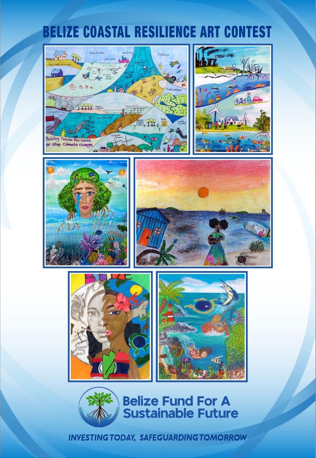 Winners Announced for the Belize Coastal Resilience Art Contest in celebration of International Day of Climate Action 
